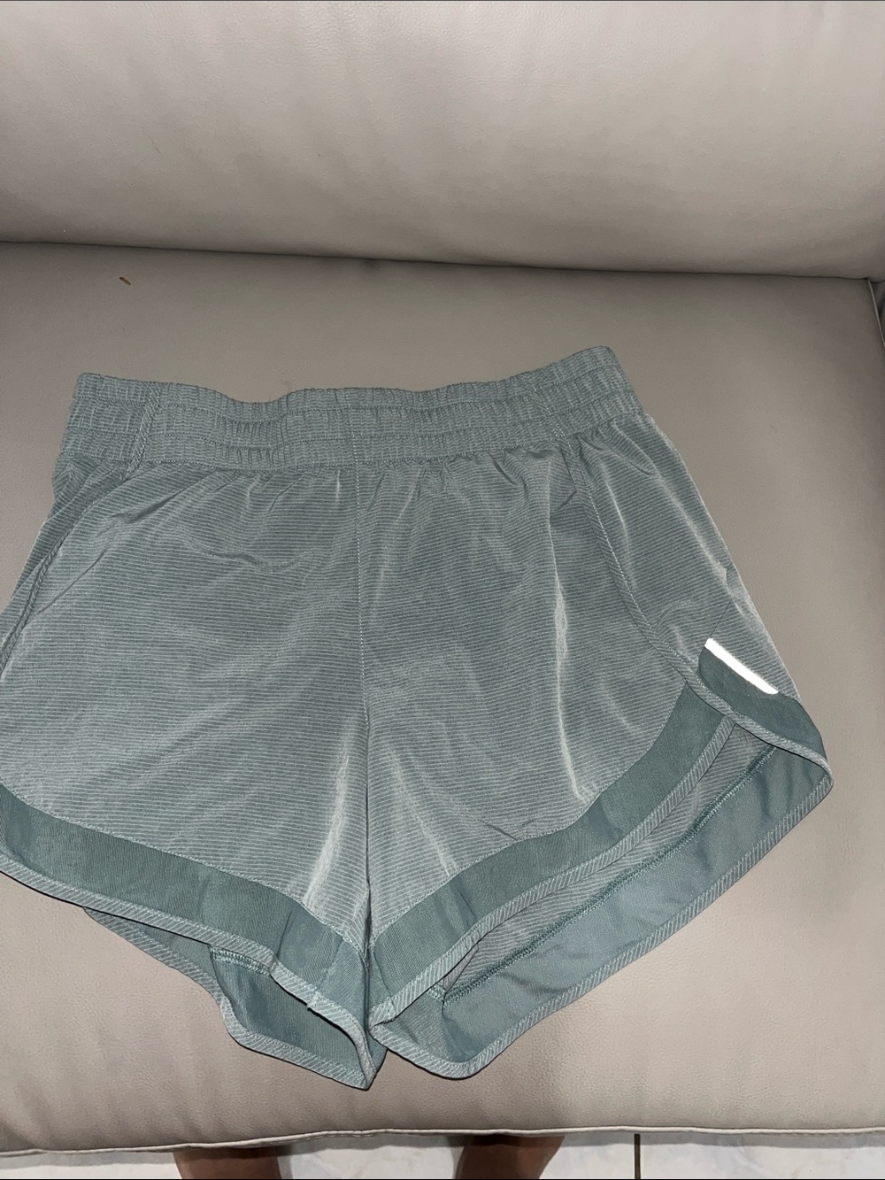 Women's Athletic Running Shorts in Sage Green